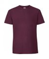 Heren T-shirt Ringspun Premium Fruit of the loom 61-422-0 Burgundy